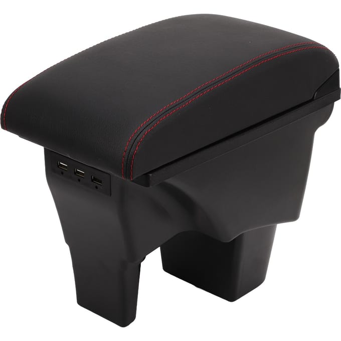 Auto Armsteun Box Zwart Centrale Console Armsteun Opbergbox Rode Steek met USB-interface Vervanging voor Suzuki VITARA black