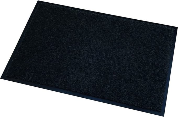 Wicotex Deurmat/droogloopmat Memphis - 3x stuks - zwart - 40 x 60 cm - Schoonloopmat - Inloopmat