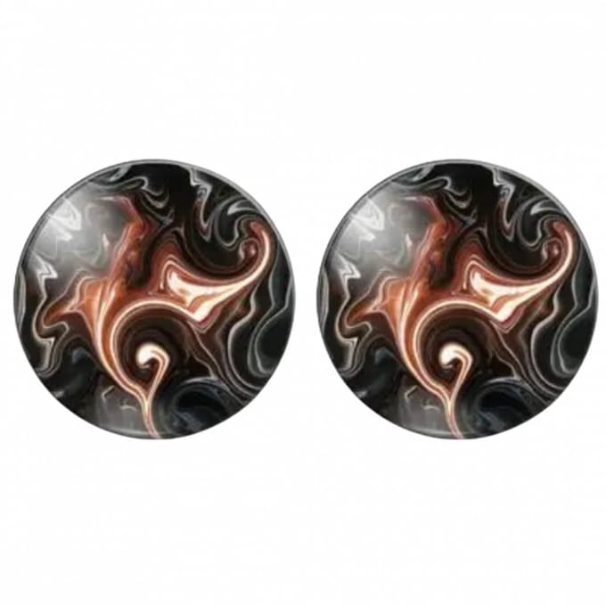 Clip oorbellen 2 cm Amara zwart bruin