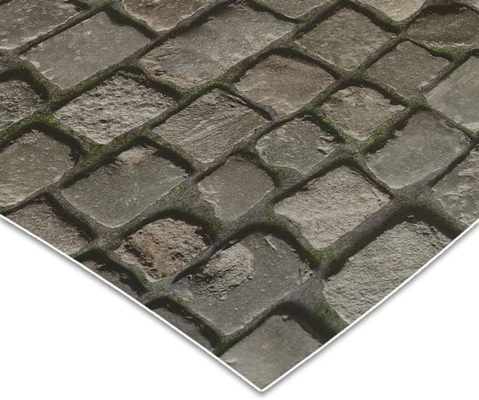 FLOORDIREKT Vloerbedekking - PVC -Vloeren 3D - Cobble - 100 x 100 cm