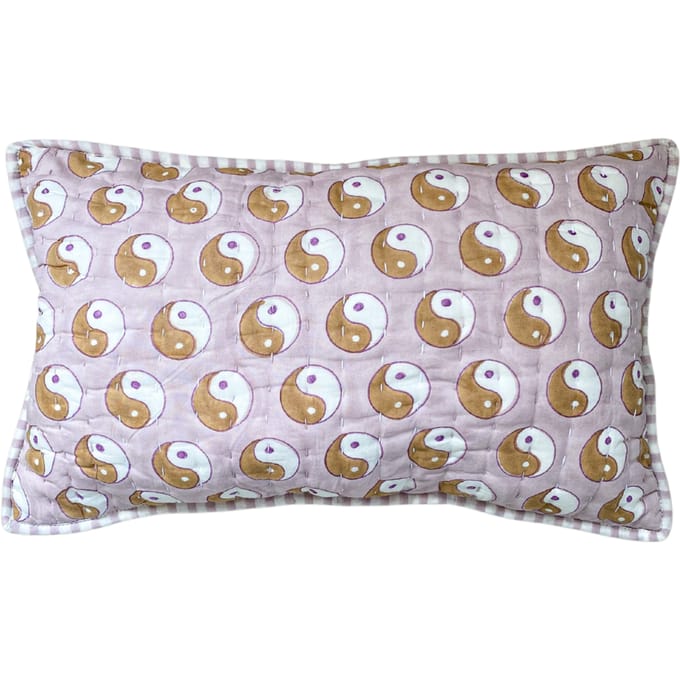 Unknown Stories - Kussenhoes Yin Yang Paars - 30 x 50 cm