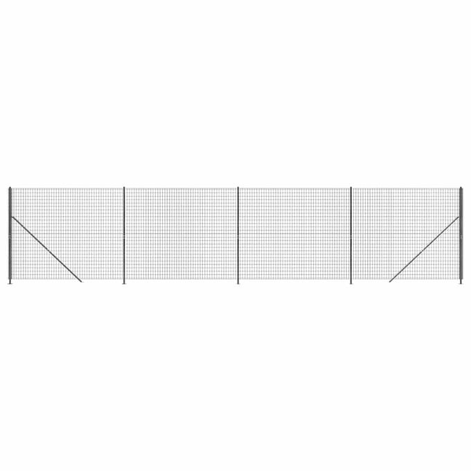 vidaXL - Draadgaashek - met - flens - 1,8x10 - m - antracietkleurig
