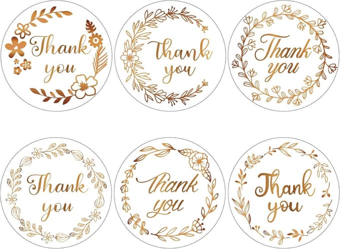 Bedankt Stickers Set voor Geschenken en Verpakkingen