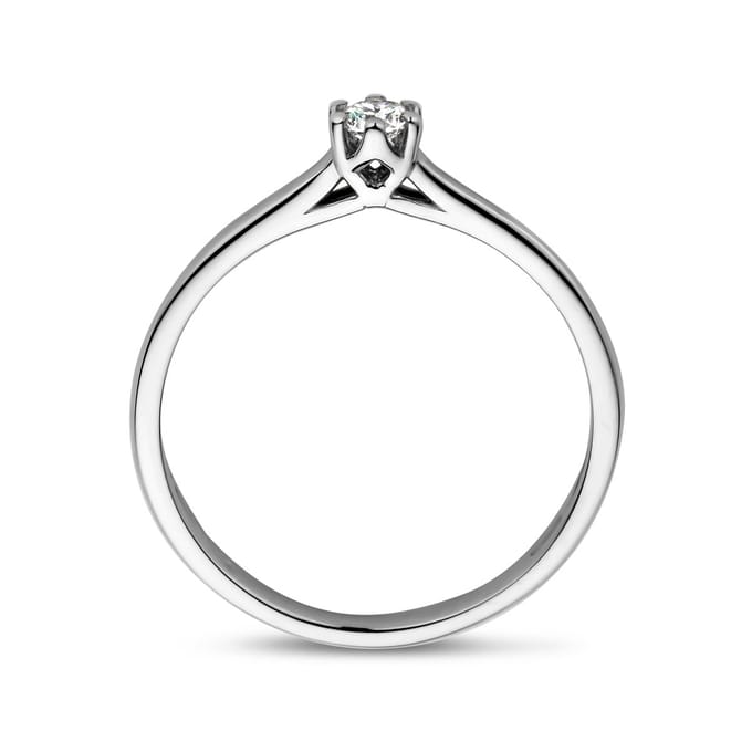 Aanzoeksring Diamant 0.10ct H Si