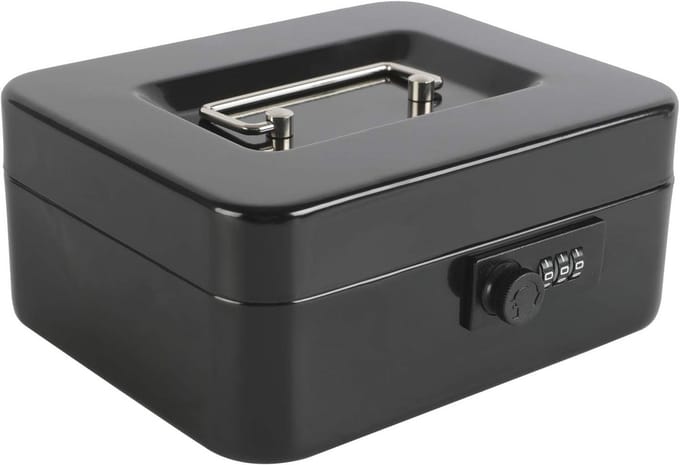 Stalen Cash Box met Combinatieslot en Verwijderbare Muntlade