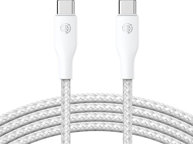 65W USB C Kabel 3 Meter - Geschikt voor Samsung - USB C naar USB C Oplaadkabel - Wit