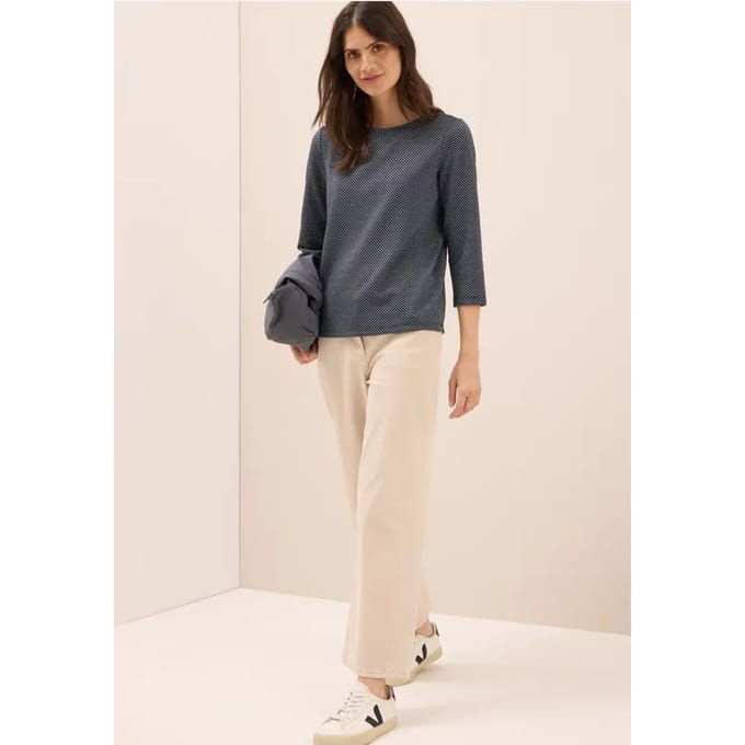 Shirt met structuur in twee kleuren
