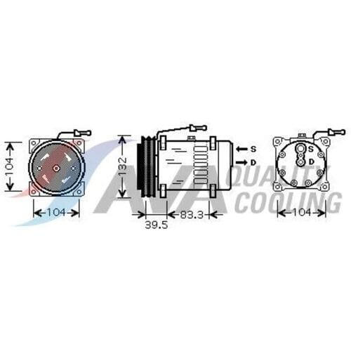 Airco-compressor HIGHWAY AUTOMOTIVE 45041004HW