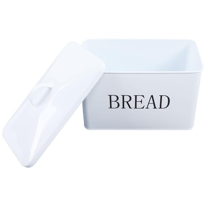 Petite Boîte à Pain Grande Capacité Sûre Inodore Design Compact Poignée Portable Base Antidérapante Pain white