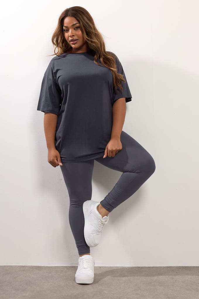 Yours Grijze Legging Size 42