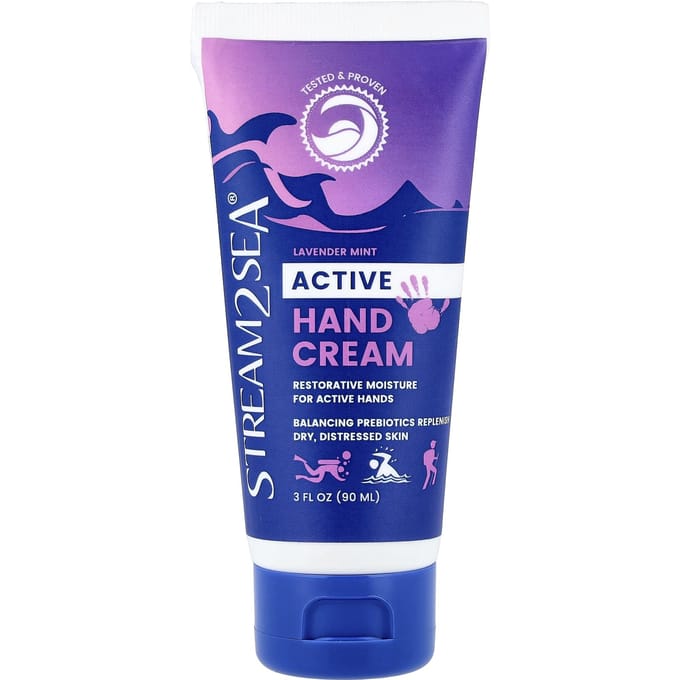 Stream2Sea, Prebiotic Essentials, Geavanceerde Herstellende Handcrème, Lavendel Munt, 3 fl oz (90 ml) white
