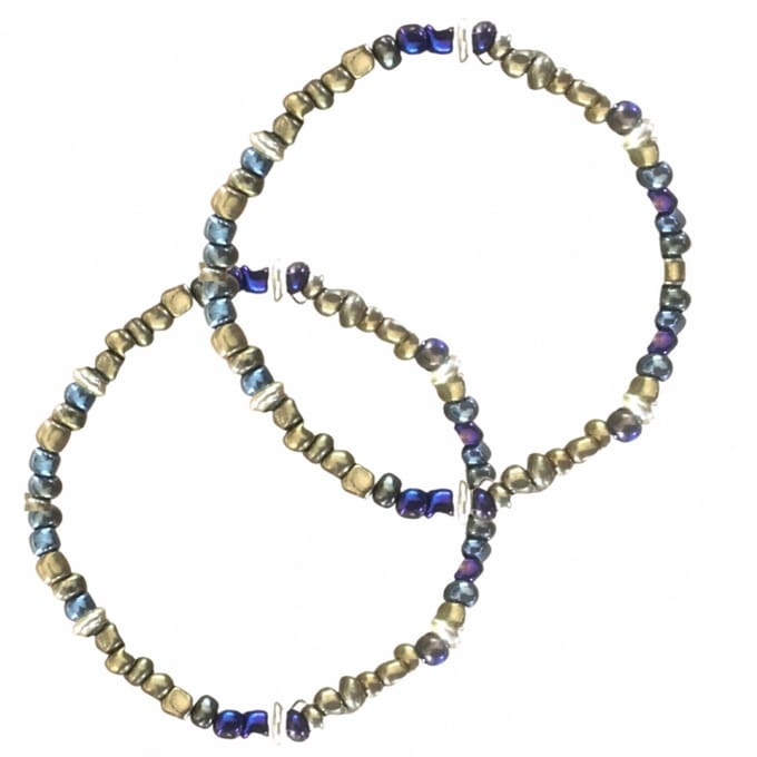 2 armbanden-Bruin-Goud - Charme Bijoux