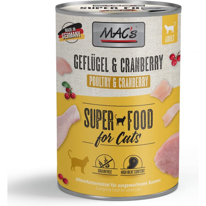 MAC's CAT - blik 6x400g - Gevogelte, Rundvlees & Veenbes