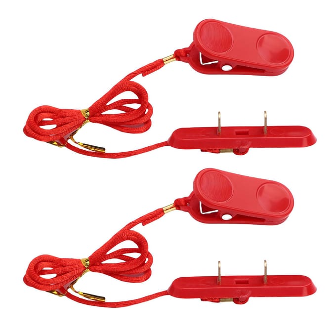 2 stuks Loopband Veiligheidssleutel Universele Loopband Noodstop voor Loopmachine Plat Ovaal Dubbel red
