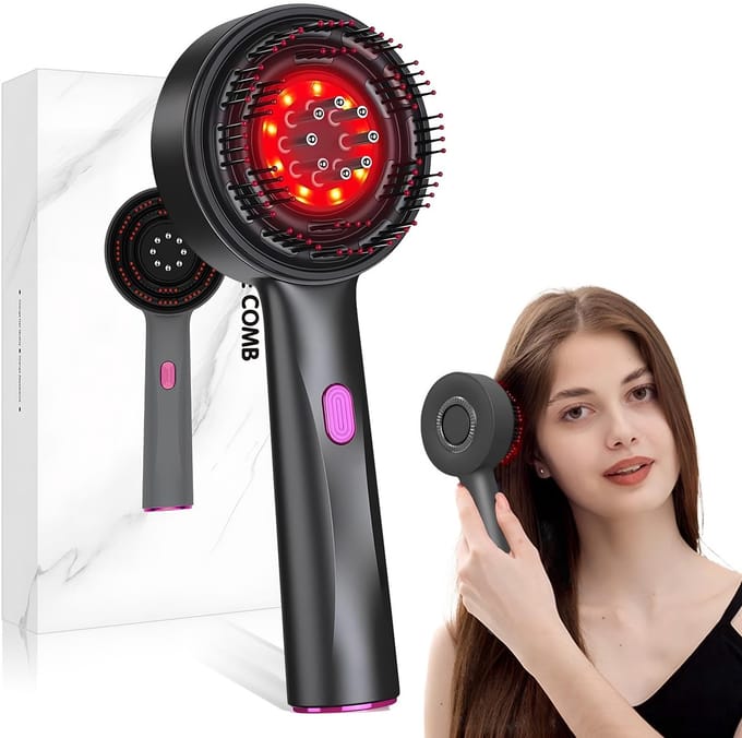 Dailygoods - Elektrische Hoofdhuidmassageborstel met Rood Licht