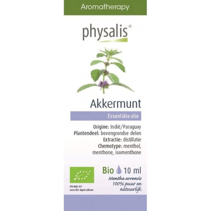 Akkermunt Physalis Etherische Olie Bio Etherische Olie 10ml - Diffuser, huid en inwendig