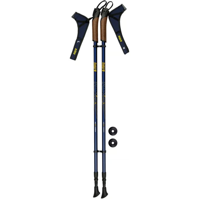 Abbey Camp Nordic Walking Stokken - Telescopisch Verstelbaar - Per Paar - Blauw/Grijs