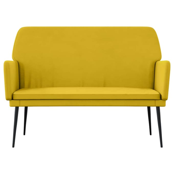vidaXL Bankje 108x79x79 cm fluweel geel
