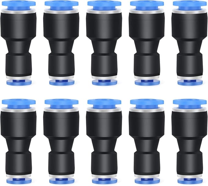 10 Stuks Rechte Verloop Drukkamer Koppelingen 6mm naar 4mm OD