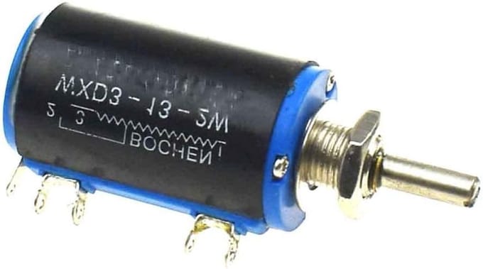 Draadgewikkelde Potentiometer - Variabele Weerstand - Instellen Timer Snelheid - 10 Draai Instelbaar - 2W Nominaal Vermogen - Blauw