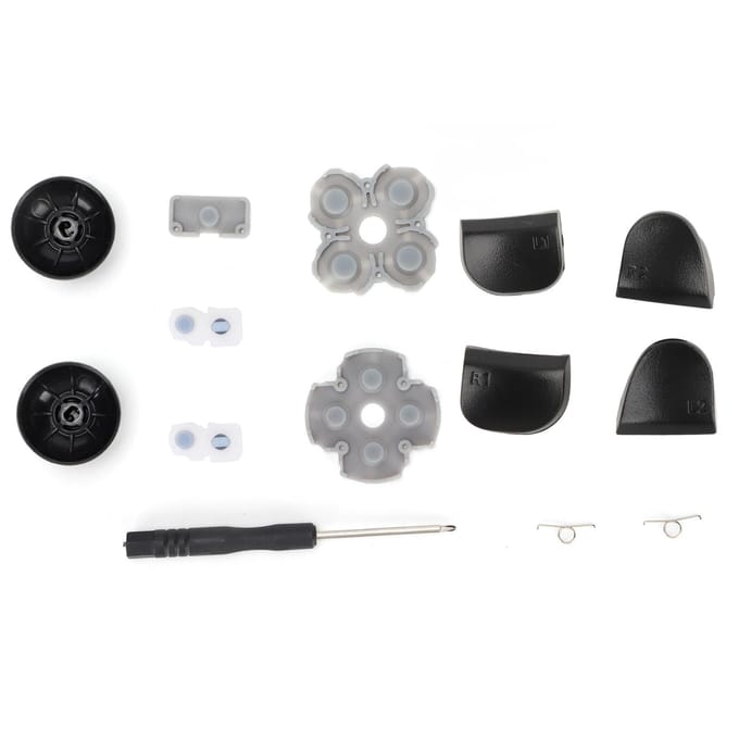 Controller Vervangingskit voor PS5 Handvat Geleidend Rubberen Pad Rocker 3D Plastic Dop L12 gray