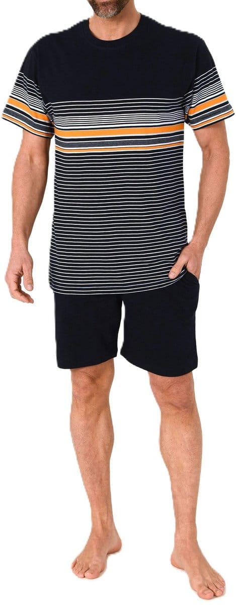 Lange Normann herenpyjama in een elegante gestreepte look