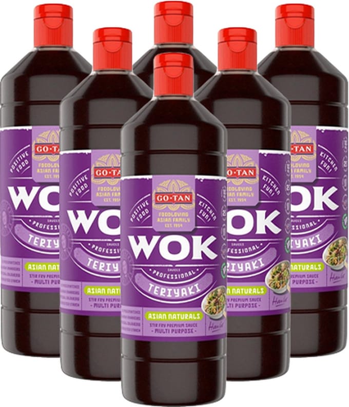 Go-tan - Woksaus Teriyaki - 6x 1ltr
