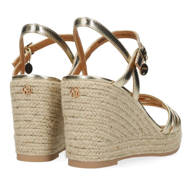 Mexx Noemi Pakina Sandalen - Met Sleehak - Dames - Goudkleurig - Maat 37