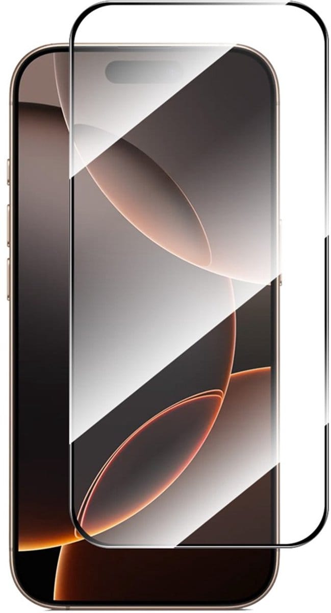 Coverup Screen Protector - Geschikt voor iPhone 18 Pro Max / 17 Pro Max Screen Protector - Coverup Full-Cover 9H Tempered Glass - Zwart