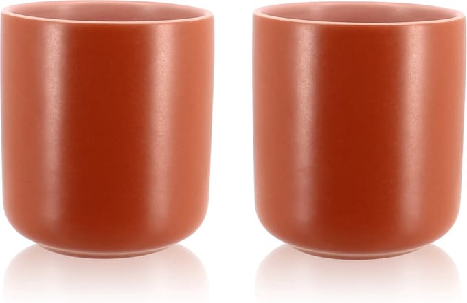OGO set van 2 aarden theetassen 27cl Paprika