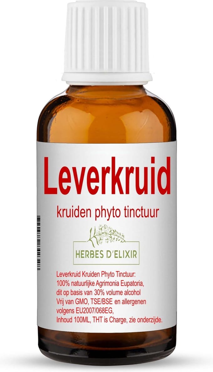 Herbes D'elixir Leverkruid Tinctuur - 100 ml - 1 Fles - Ondersteunt de weerstand