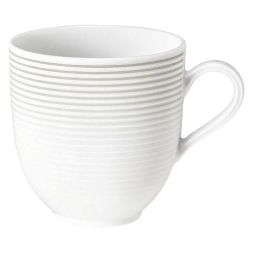 (6 stuks) SELTMANN WEIDEN Latte kop - 0,37 liter - Parelgrijs Wit / Grijs