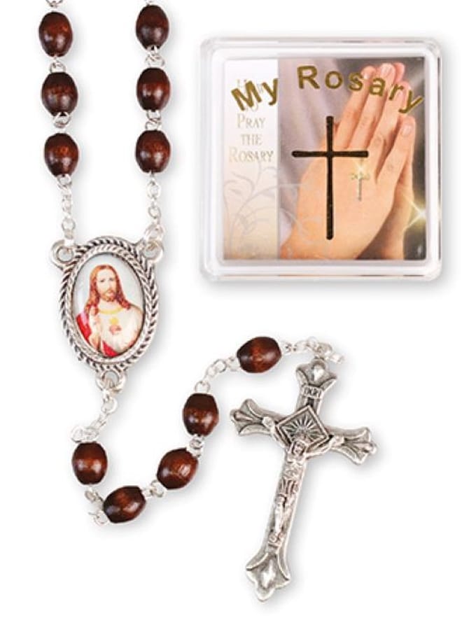 Rozenkrans bruin H. H. Jezus (6215/BR)