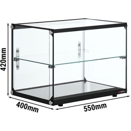 GGM Gastro Aufsatzvitrine - ungekühlt - aus gehärtetem Glas - 550mm