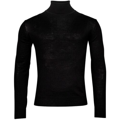 Baileys Trui Rollneck Merino Single Knit Zwart / male