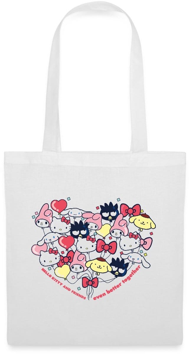 Hello Kitty En Vrienden Ballonnen In Hartvorm Tas Van Stof Schoudertas