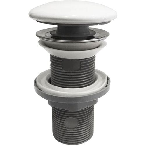 Isvea Wastafelafvoer 5/4", klikwaste, keramische stop, 2-7cm, wit