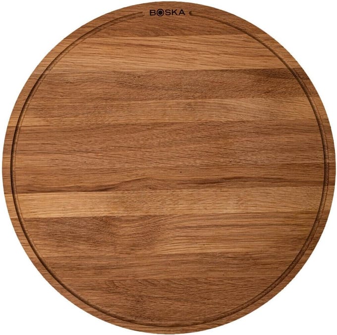 Boska Pizzaplank Friends XL - BBQ Accessoires - Eikenhout - Handige opvanggeul - Ã˜ 40 cm