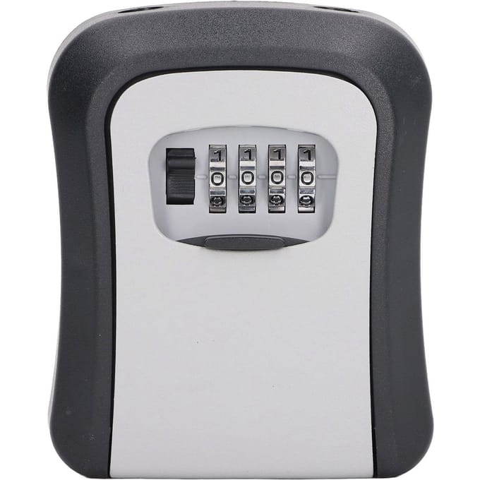Sleutelkluis 5 inch 4-cijferige combinatiekluis Resetbare code Sleutelkast voor veilige opslag white
