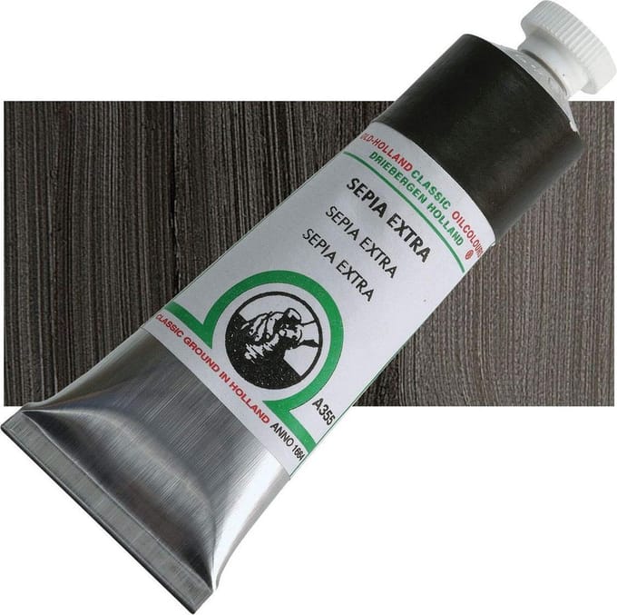 Oil paint Old Holland 40ml – 355 Sepia Extra