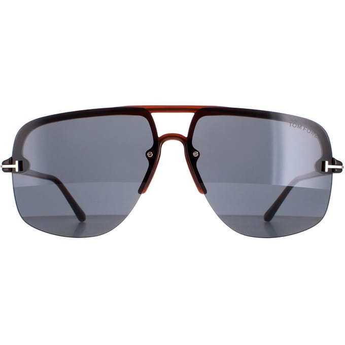 Tom Ford Aviator Heren Glanzend Lichtbruin Blauw Grijs Hugo 02 FT1003