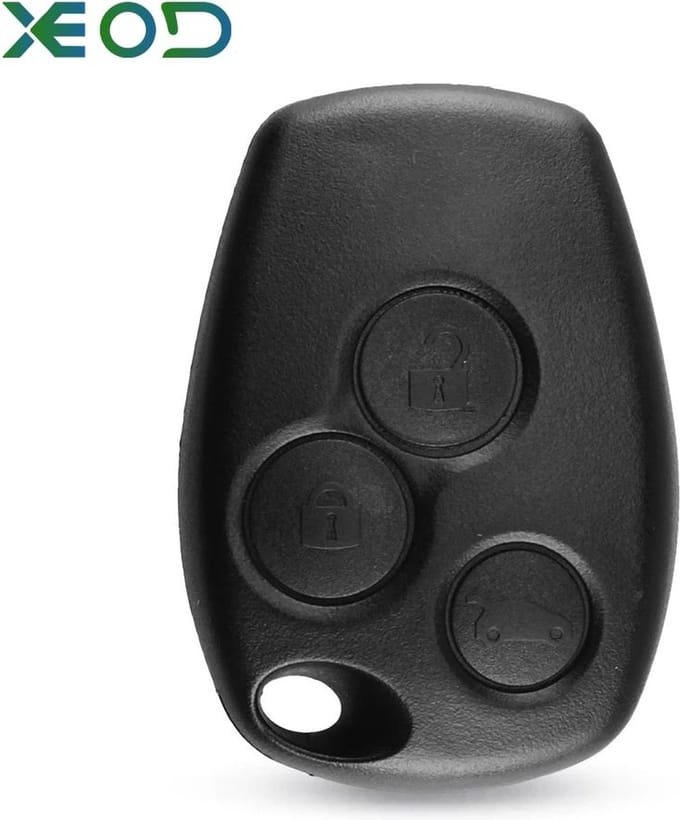 XEOD Autosleutelbehuizing - sleutelbehuizing auto - sleutel - Autosleutel / Geschikt voor: Renault & Dacia 3 knops