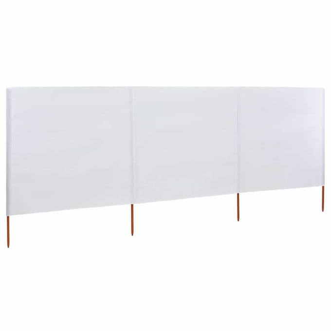 vidaXL - Windscherm - 3-panelen - 400x160 - cm - stof - zandwit