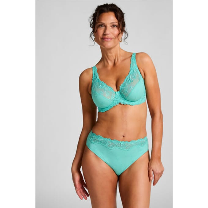 Hunkemöller Dames Lingerie Hoge slip Diva - Groen - maat S