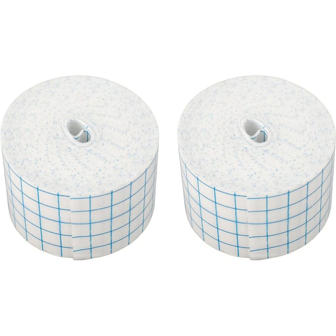 2 stuks Niet-geweven Fixatietape Mesh Ademende Fixatietape Beschermend Elastisch Verband 5cmx10m white