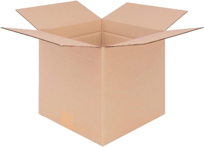 Set van 200 Vierkante Verzenddozen Enkelgolf Karton 250x250x250 mm