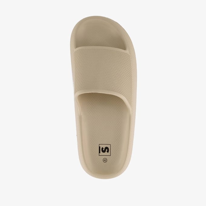 Heren badslippers beige - Maat 42