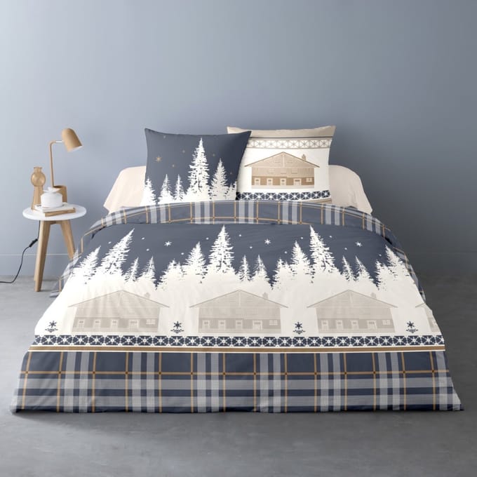Flanel dekbedovertrek Lits-Jumeaux 240 x 220 cm Mir