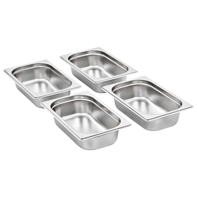 vidaXL - Gastronormbakken - 8 - st - GN - 1/4 - 65 - mm - roestvrij - staal