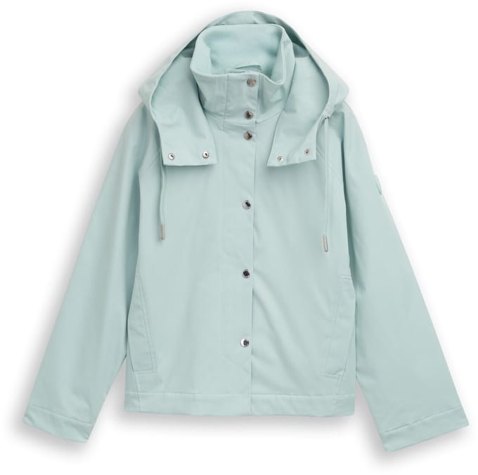 Tom Tailor - Ultralichte korte parka van waterafstotend materiaal - Maat L - blue haze